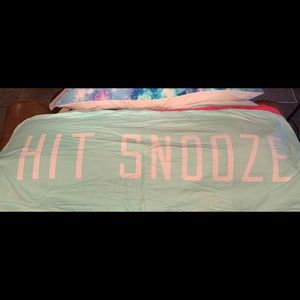 "HIT SNOOZE" VS PINK RARE HTF Body Pillowcase AND PILLOW